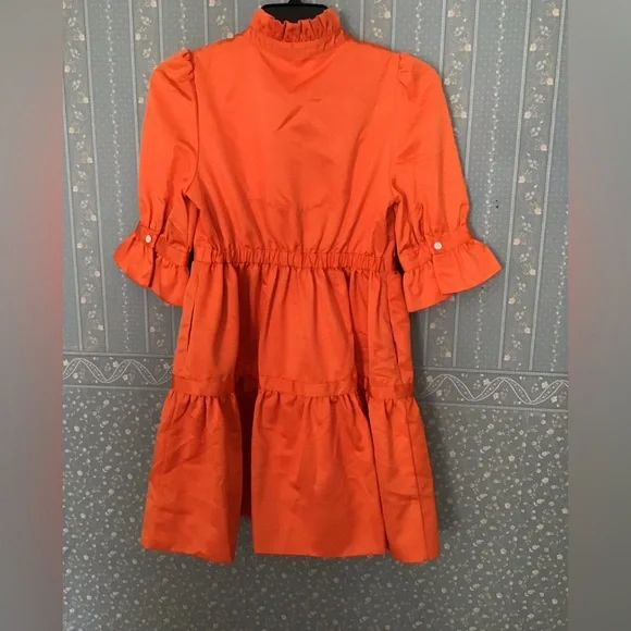 Gretchen Scott Designs Orange Dress with Pink Lining - Picture 6 of 6